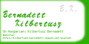 bernadett kilbertusz business card